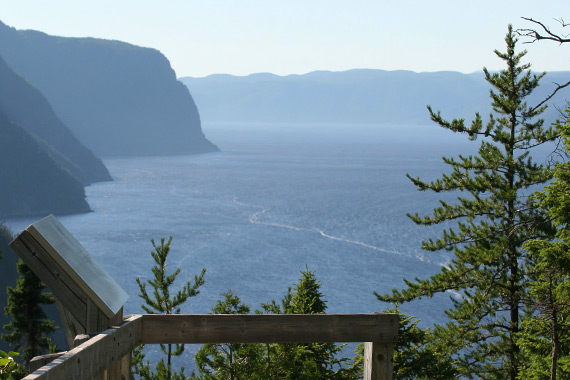 The Saguenay River Fjord seen from an observation platform.